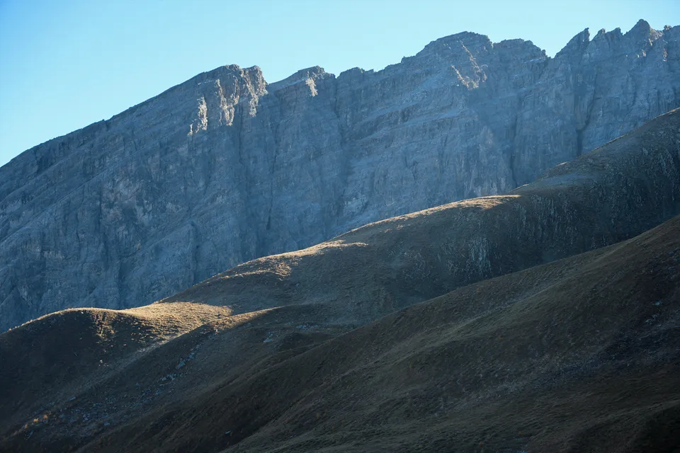 Felswände im Val d’Ela